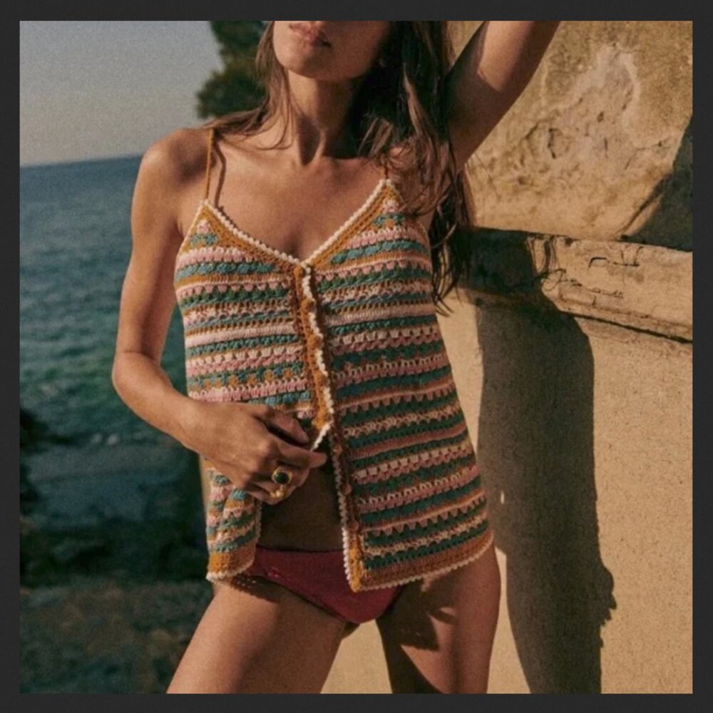 Sezane Gea Crochet Tank